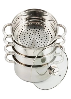 Komplet garnków na parę 5 elementów 24cm L9-C34 ze sklepu Edinos.pl w kategorii Garnki - zdjęcie 173806543