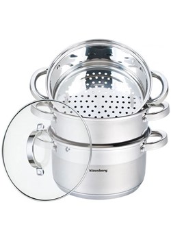 Garnki na indukcję do gotowania na parze 22cm F7-M09 ze sklepu Edinos.pl w kategorii Garnki - zdjęcie 173806551