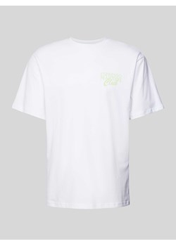 T-shirt z prążkowanym,okrągłym dekoltem model ‘ESPRESSO’ ze sklepu Peek&Cloppenburg  w kategorii T-shirty męskie - zdjęcie 173806842