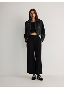 Reserved - Spodnie z wiskozy - czarny ze sklepu Reserved w kategorii Spodnie damskie - zdjęcie 173808830