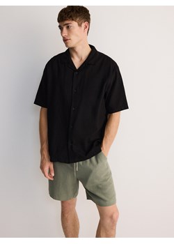 Reserved - Koszula comfort z lnem - czarny ze sklepu Reserved w kategorii Koszule męskie - zdjęcie 173809003