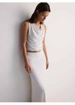 Reserved - Bluzka z lejącym dekoltem - biały ze sklepu Reserved w kategorii Bluzki damskie - zdjęcie 173809212