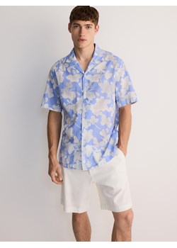 Reserved - Koszula z kwiatowym printem - jasnoniebieski ze sklepu Reserved w kategorii Koszule męskie - zdjęcie 173809243