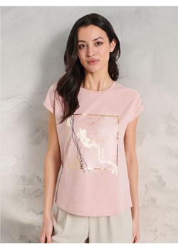 Sinsay - Koszulka z nadrukiem - różowy ze sklepu Sinsay w kategorii Bluzki damskie - zdjęcie 173811034