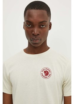 Fjallraven t-shirt kolor beżowy ze sklepu ANSWEAR.com w kategorii T-shirty męskie - zdjęcie 173811400