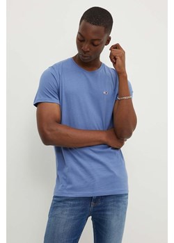 Tommy Jeans t-shirt bawełniany 2-pack kolor niebieski z aplikacją ze sklepu ANSWEAR.com w kategorii T-shirty męskie - zdjęcie 173811424