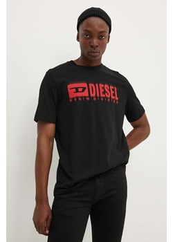 Diesel t-shirt bawełniany T-ADJUST-Q7 męski kolor czarny z nadrukiem A15398.0GRAI ze sklepu ANSWEAR.com w kategorii T-shirty męskie - zdjęcie 173811964