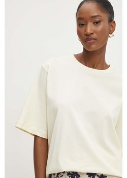 Answear Lab t-shirt bawełniany damski kolor beżowy ze sklepu ANSWEAR.com w kategorii Bluzki damskie - zdjęcie 173812054