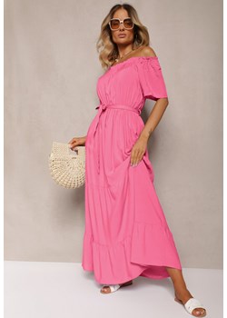 Ciemnoróżowa Sukienka z Wiskozy Phoebiolea ze sklepu Renee odzież w kategorii Sukienki - zdjęcie 173813343