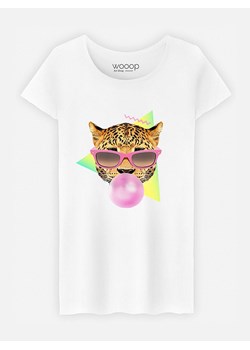 WOOOP Koszulka &quot;Bubble Gum Leo&quot; w kolorze białym ze sklepu Limango Polska w kategorii Bluzki damskie - zdjęcie 173813373