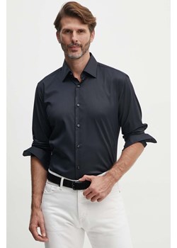 BOSS koszula męska kolor czarny slim z kołnierzykiem klasycznym 50503356 ze sklepu ANSWEAR.com w kategorii Koszule męskie - zdjęcie 173814652