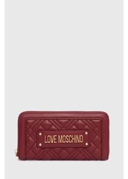 Love Moschino portfel damski kolor bordowy JC5600PP1LLA0000 ze sklepu ANSWEAR.com w kategorii Portfele damskie - zdjęcie 173814902