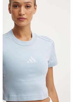 adidas t-shirt bawełniany All SZN damski kolor niebieski IY6846 ze sklepu ANSWEAR.com w kategorii Bluzki damskie - zdjęcie 173815064