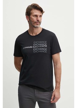 Armani Exchange t-shirt bawełniany męski kolor czarny z nadrukiem 3DZTAC ZJ9TZ ze sklepu ANSWEAR.com w kategorii T-shirty męskie - zdjęcie 173815280