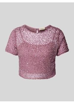 T-shirt krótki z cekinowym obszyciem ze sklepu Peek&Cloppenburg  w kategorii Bluzki damskie - zdjęcie 173815823