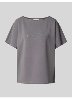 T-shirt z nadrukiem ze sloganem ze sklepu Peek&Cloppenburg  w kategorii Bluzki damskie - zdjęcie 173816000