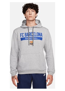 Męska bluza o koszykówki z kapturem Nike FC Barcelona Club Fleece - Szary ze sklepu Nike poland w kategorii Bluzy męskie - zdjęcie 173816491