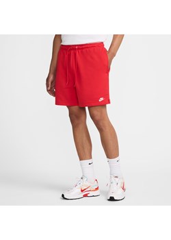 Męskie swobodne spodenki z dzianiny dresowej Nike Club - Czerwony ze sklepu Nike poland w kategorii Spodenki męskie - zdjęcie 173816552
