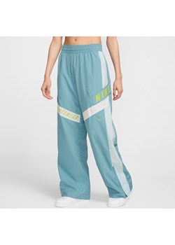Damskie spodnie z wysokim stanem Nike Sportswear - Niebieski ze sklepu Nike poland w kategorii Spodnie damskie - zdjęcie 173816662