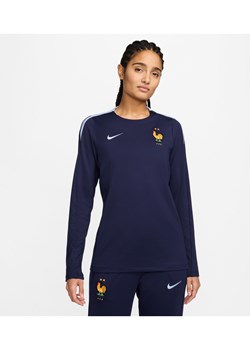 Damska koszulka piłkarska z półokrągłym dekoltem Nike Dri-FIT FFF Strike - Niebieski ze sklepu Nike poland w kategorii Bluzki damskie - zdjęcie 173816673