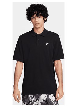Męska koszulka polo z krótkim rękawem Nike Club - Czerń ze sklepu Nike poland w kategorii T-shirty męskie - zdjęcie 173816722