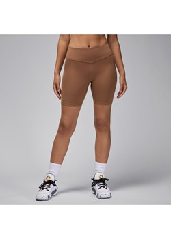 Damskie kolarki z wysokim stanem 18 cm Jordan Sport - Brązowy ze sklepu Nike poland w kategorii Szorty - zdjęcie 173816760