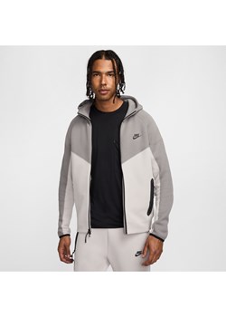 Męska bluza z kapturem i zamkiem na całej długości Nike Sportswear Tech Fleece Windrunner - Szary ze sklepu Nike poland w kategorii Bluzy męskie - zdjęcie 173816771
