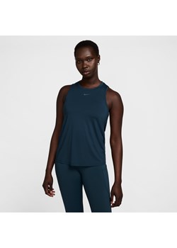 Damska koszulka bez rękawów Dri-FIT Nike One Classic - Niebieski ze sklepu Nike poland w kategorii Bluzki damskie - zdjęcie 173816773