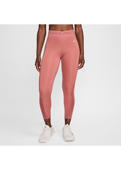 Damskie legginsy 7/8 ze średnim stanem i wstawkami z siateczki Nike Pro - Różowy ze sklepu Nike poland w kategorii Spodnie damskie - zdjęcie 173816804