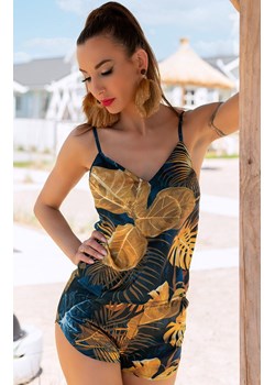 Dwuczęściowa piżama damska Damen, Kolor granatowo-złoty, Rozmiar S, LivCo Corsetti Fashion - id: 187910 - marki Livia Corsetti - 173819763 Dwuczęściowa piżama damska Damen, Kolor granatowo-złoty, Rozmiar S, LivCo Corsetti Fashion ze sklepu Intymna w kategorii Piżamy damskie - zdjęcie 173819763