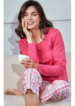 Bawełniana piżama damska Daphne 3222, Kolor różowy-wzór, Rozmiar S, Taro ze sklepu Intymna w kategorii Piżamy damskie - zdjęcie 173819841