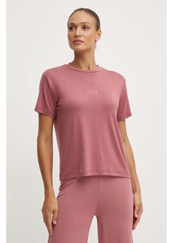 BOSS t-shirt damski kolor różowy ze sklepu ANSWEAR.com w kategorii Bluzki damskie - zdjęcie 173821254