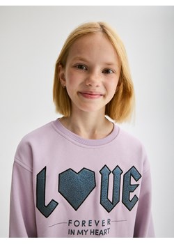 Reserved - Bluza z nadrukiem - lawendowy ze sklepu Reserved w kategorii Bluzy dziewczęce - zdjęcie 173821270