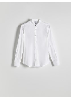 Reserved - Koszula slim ze stójką - biały ze sklepu Reserved w kategorii Koszule męskie - zdjęcie 173821340