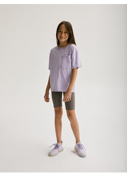 Reserved - T-shirt z efektem sprania - lawendowy ze sklepu Reserved w kategorii Bluzki dziewczęce - zdjęcie 173821490