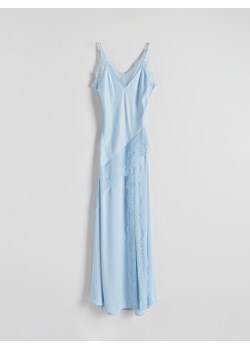 Reserved - Bieliźniana sukienka maxi - jasnoniebieski ze sklepu Reserved w kategorii Sukienki - zdjęcie 173821582