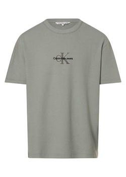 Calvin Klein Jeans Koszulka męska Mężczyźni Bawełna miętowy wypukły wzór tkaniny ze sklepu vangraaf w kategorii T-shirty męskie - zdjęcie 173822390