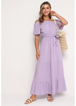 Fioletowa Sukienka z Wiskozy Telephanassa ze sklepu Born2be Odzież w kategorii Sukienki - zdjęcie 173824323