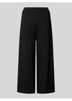 Spodnie materiałowe z czystej wiskozy z detalem z logo ze sklepu Peek&Cloppenburg  w kategorii Spodnie damskie - zdjęcie 173824512
