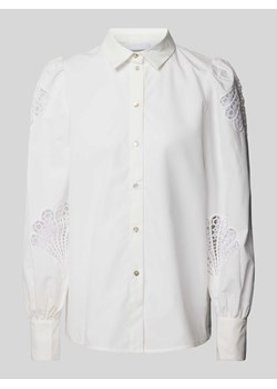 Bluzka koszulowa z koronką szydełkową ze sklepu Peek&Cloppenburg  w kategorii Koszule damskie - zdjęcie 173824571