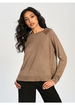 Sinsay - Sweter z metalizowaną nitką - brązowy ze sklepu Sinsay w kategorii Swetry damskie - zdjęcie 173825813