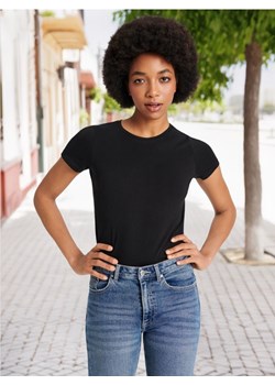 Sinsay - Koszulka bawełniana - czarny ze sklepu Sinsay w kategorii Bluzki damskie - zdjęcie 173825854