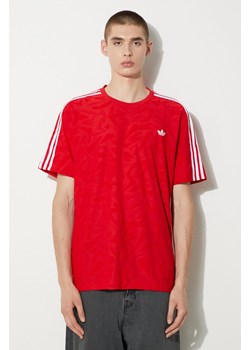 adidas Originals t-shirt Premium Jersey męski kolor czerwony wzorzysty IX7349 ze sklepu PRM w kategorii T-shirty męskie - zdjęcie 173827221