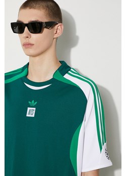 adidas Originals t-shirt adidas x NTS Radio Jersey 2 męski kolor zielony wzorzysty JI5151 ze sklepu PRM w kategorii T-shirty męskie - zdjęcie 173827231
