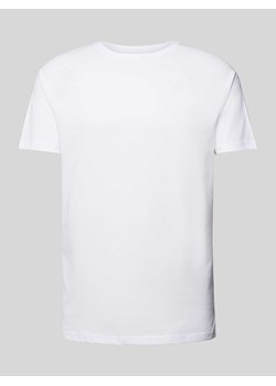 T-shirt z prążkowanym okrągłym dekoltem ze sklepu Peek&Cloppenburg  w kategorii T-shirty męskie - zdjęcie 173827333