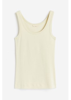H & M - Koszulka z bawełny pima - Żółty ze sklepu H&M w kategorii Bluzki damskie - zdjęcie 173827340