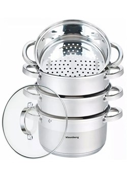 Garnki do gotowania na parze na indukcję 20cm P9-R19 ze sklepu Edinos.pl w kategorii Garnki - zdjęcie 173829260