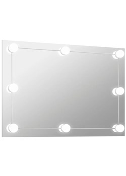 Prostokątne podświetlane lustro LED 100x60 cm - Dadi 9X ze sklepu Edinos.pl w kategorii Lustra - zdjęcie 173829342
