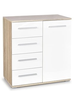 Komoda C5 - biała + dąb sonoma mat A5-D46 - id: 728 - marki Elior - 173829532 Komoda C5 - biała + dąb sonoma mat A5-D46 ze sklepu Edinos.pl w kategorii Meble - zdjęcie 173829532
