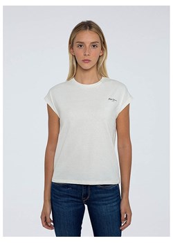 Pepe Jeans FOOTWEAR Koszulka w kolorze białym ze sklepu Limango Polska w kategorii Bluzki damskie - zdjęcie 173830331